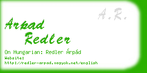 arpad redler business card